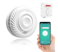 Smart Smoke Alarm 10 Years Battery, Wi-Fi Smoke Alarm with Photoelectric Sensor, Fire Alarm EN14604 Compliant, Compatible with Tuya/Smart Life APP, 1PCS