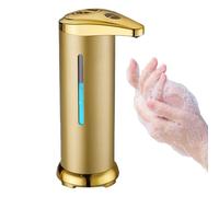 Smart Soap Dispenser - Liquid Soap Pump, Automatic Soap Dispenser | Electric Touchless Foaming Hand, Stainless Steel Dish Soap Dispenser Volume for Bathroom Kitchen,Gold,20x10x7cm