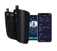 Smart Soccer Shin Guards with Performance Tracking - Monitors Speed, Distance, Power & Balance, No Subscription, Compete on Leaderboards, Bluetooth Enabled (Medium)