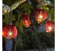 Ladybird Solar Garden String Lights Decoration 10 Warm White LED - 3.8m by Smart Solar