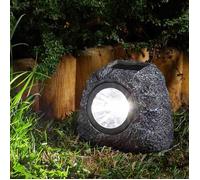 4 Pack Rock Solar Garden Light Ornament Decoration White LED - 10cm by Smart Solar