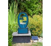 Garden Greatness Azure Falls Cascading Garden Water Feature in Teal | Size: 1 Pack Garden Greatness Teal 1 Pack