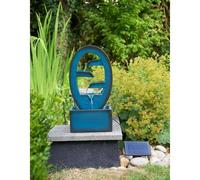 Garden Greatness Azure Falls Cascading Garden Water Feature in Teal | Size: 1 Pack Garden Greatness Teal 1 Pack