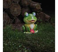 Smart Solar Blinkin Green Hand Painted Effect Frog Solar-Powered Led Outdoor Decorative Light