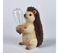 Smart Solar Brushed Beige & Brown Hand Painted Effect Hedgehog Solar-Powered Led Outdoor Decorative Light