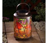 Smart Solar Butterfly Solar Lantern Metal Bronze Effect Butterfly Solar Energy Garden Balcony Patio