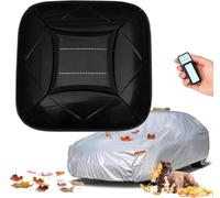 Smart Solar Car Cover With Remote Control, One-button Auto Retractable, Waterproof Sunproof All-weather Protection For Outdoor Vehicle Black 3L