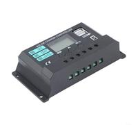 Smart Solar Charge Controller 12V 24V With LCD Screen For Photovoltaic Systems Featuring Light Control Timing And Real Time Data Tracking(10A)