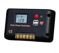 Smart Solar Charge Controller 30A for 12V 24V For PWM Systems, Dual USB Output 5V 2 5A, LCD Screen Display, and Battery Voltage Protection for Acid and Lithium Iron Batteries