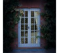 Smart Solar Eureka Curtain Lights Mains-Powered Warm White 256 Led Indoor & Outdoor String Lights