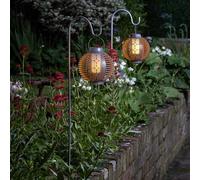 Smart Solar Forli Flaming Lanterns 2pk Garden Lights.