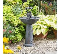 Smart Garden Solar Frog Frolics Umbrella Garden Water Feature Fountain Bird Bath