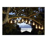 Smart Solar Garden Products 1060265 Eureka! Vintage Lightbulb Solar String Lights 10 Bulbs, Multi-Colour