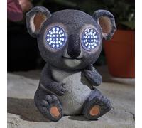 Smart Solar Koala LED Garden Ornament, Solar Powered with Blinking Eyes, 13 x 10 x 11 cm