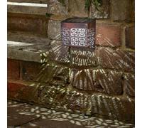 Smart Solar LED Maroc Wall and Fence Light Cool White Bronze