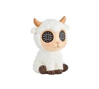 Smart Solar LED Sheep Garden Ornament, Solar Powered with Blinking Eyes, White with Brown Feet, 13 x 10 x 11 cm