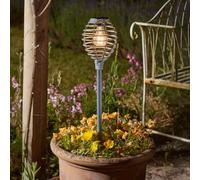 Smart Solar Lumina Faux Rattan Stake Light, Slate - 70cm