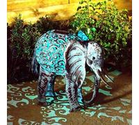 Smart Solar Metal Elephant Silhouette