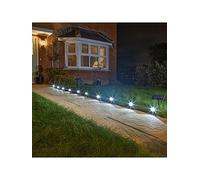 Solar LED Garden Lights Paw Prints 4pc Set Cool White Outdoor Decor Lighting Dog [EEK: A]