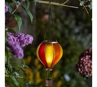 Smart Solar Orange & Red Plastic Solar-Powered Outdoor Led Medium Flaming Balloon Decorative Light