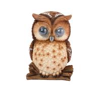 Smart Solar Owl Garden Ornament With Blinking Eyes - 25cm Outdoor Light-Up Owl