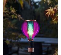 Smart Solar Pink & Blue Plastic Solar-Powered Outdoor Led Medium Flaming Balloon Decorative Light