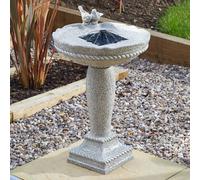 Solar Bird Bath Water Feature Feathered Friends
