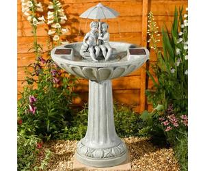 Smart Solar Self-Contained Umbrella Children Garden Water Fountain Feature