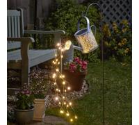 Smart Solar Silver & White Firefly Decorcan Solar-Powered 1Lm Led Outdoor Stake Light