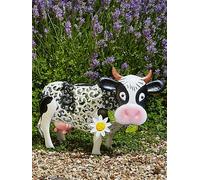 Smart Solar Solar Silhouette Daisy Cow Garden Ornament One Colour