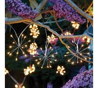 Smart Solar 10 Starburst Solar String Lights - Grey