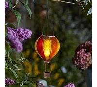 Smart Solar Orange & Red Plastic Solar-Powered Outdoor Led Medium Flaming Balloon Decorative Light