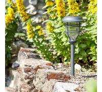 48cm Solar Power Capri LED Stake Light Crackle Glass | Outdoor Garden Pathway Decoration