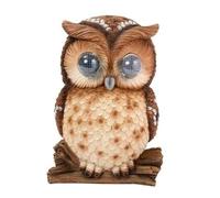 Smart Solar Twinkling Eye Owl Garden Decoration with Bright Eyes, 25 x 18 cm, Polyresin