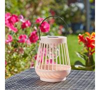 Smart Solar Viva Peach Metal & Plastic Solar-Powered Outdoor Led Small Lantern