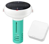 Smart Solar Water Quality Tester with Gateway,Real Time Solar Water Tester with WiFi,Wireless Smart Pool Monitor Water Tester,for Accurate pH,ORP and Salinity Monitoring