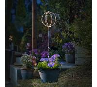 Smart Solar White Twinkle Orb Solar-Powered 1Lm Integrated Led Outdoor Stake Light