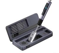 Smart Soldering Kit Mobile Workbench Storage Box Smart Soldering Iron HS-02 Mobile Workbench Storage Box Set with Temperature Control 100-450°C 9-24V DC Power Supply(HS-02B standard)