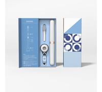 Smart Sonic Electric Toothbrush for Adults, Wave-Cut Deep Cleaning, Long-Lasting Battery with Travel Case for Home and Travel, with Refill Holder and Charger Pouch (Silver)