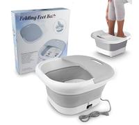 Smart Space Elite Footbath with Heat Adjustable Temperature Control - Foot Spa Massager with Red Light Therapy, 2 Roller Massager Bubble Bath - Foot Soaker tub for Relaxation Stress Relief