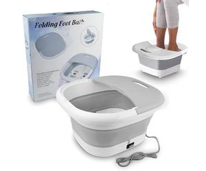 Smart Space Elite Footbath with Heat Adjustable Temperature Control - Foot Spa Massager with Red Light Therapy, 2 Roller Massager Bubble Bath - Foot Soaker tub for Relaxation Stress Relief