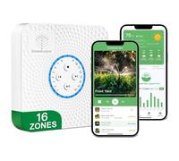 Smart Sprinkler Controller Evapotranspiration Master: 16 Zones WiFi Irrigation Controller with Automated Watering and App Control, Save Water Through Rain, Freeze, Wind and Saturation Skip