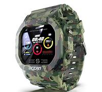 Smart Square Military Watch Outdoor Sports Digital Wristwatch 50M Waterproof Bluetooth Watches Heart Rate/Sleep Monitor Pedometer Calories Stopwatch, for iOS Android (Green)