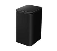 Smart Stainless Steel Trash Can, Automatic Touchless 9L Kitchen & Bathroom Bin, Narrow Design with Lid, Induction Household Garbage Can, Black Color