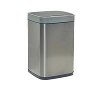 Smart Stainless Steel Trash Can with Lid12L Automatic Induction Bin FingerprintProof Design for Kitchen Bedroom & Living RoomElegant Blue/Silver Finish