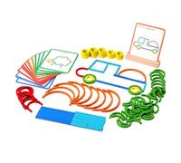 Smart sticks for children - Vivid multicolored rods, logic puzzle game, geometric construction hardware, building set for developing intelligence | Educational equipment in