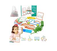 Smart Sticks for Toddlers,142Pc Wooden Pattern Block Shape Puzzles,Quick Thinking Puzzle Blocks Brain Blocks,Spelling Art in One,Boost Creativity & Imagination & Focus