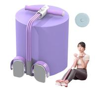 Smart Stirrup Puller, 6 Tubes Sit Up Exercise Equipment, Strength Training Sit Up Puller Resistance Band with Anti-Slip Pedal for Arm, Leg and Abdominal Muscle Shaping (Purple)