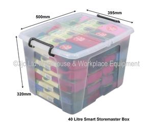 Smart Storemaster Premium Clear Plastic Storage Boxes Box & Lids Choice 12 Sizes