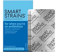 SMART STRAINS for Antibiotics & Traveller's Tummy - Proven Live Bacteria - Formulated by The Gut Health Doctor | 10 Billion LGG World’s Most Studied Bacterial Cultures | 30 Oral Probiotics